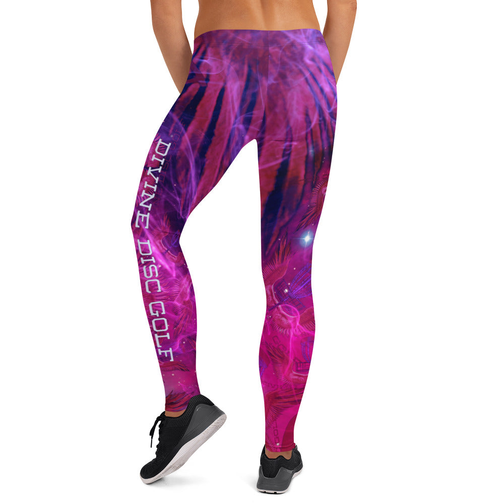 Divine Disc Golf Leggings Pink/Purple/Swirl