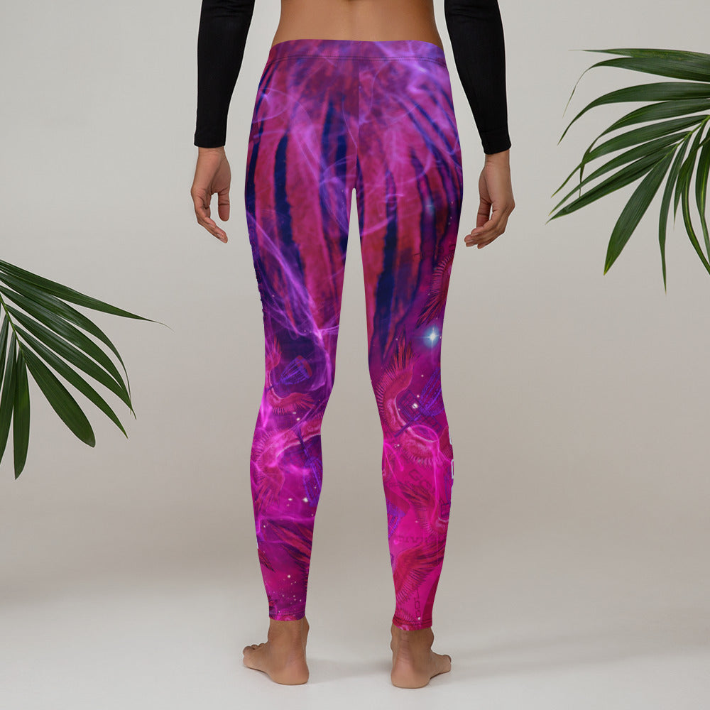 Divine Disc Golf Leggings Pink/Purple/Swirl