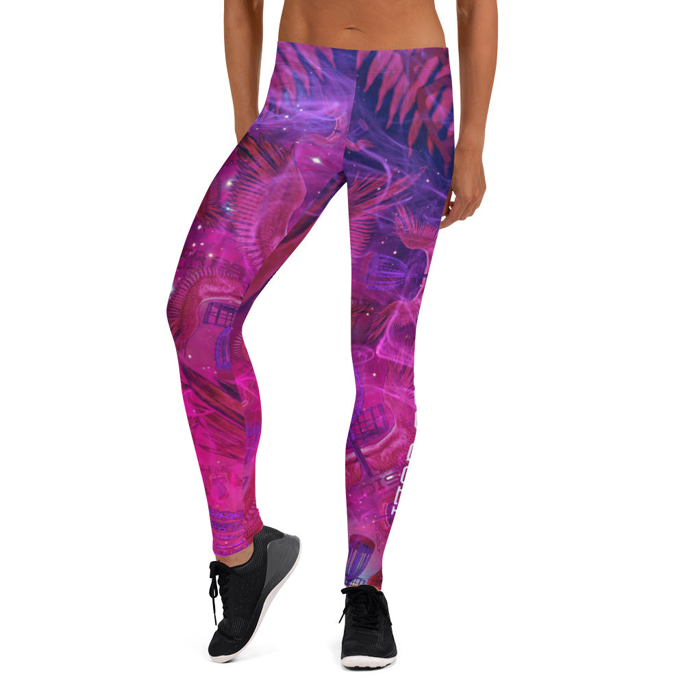 Divine Disc Golf Leggings Pink/Purple/Swirl