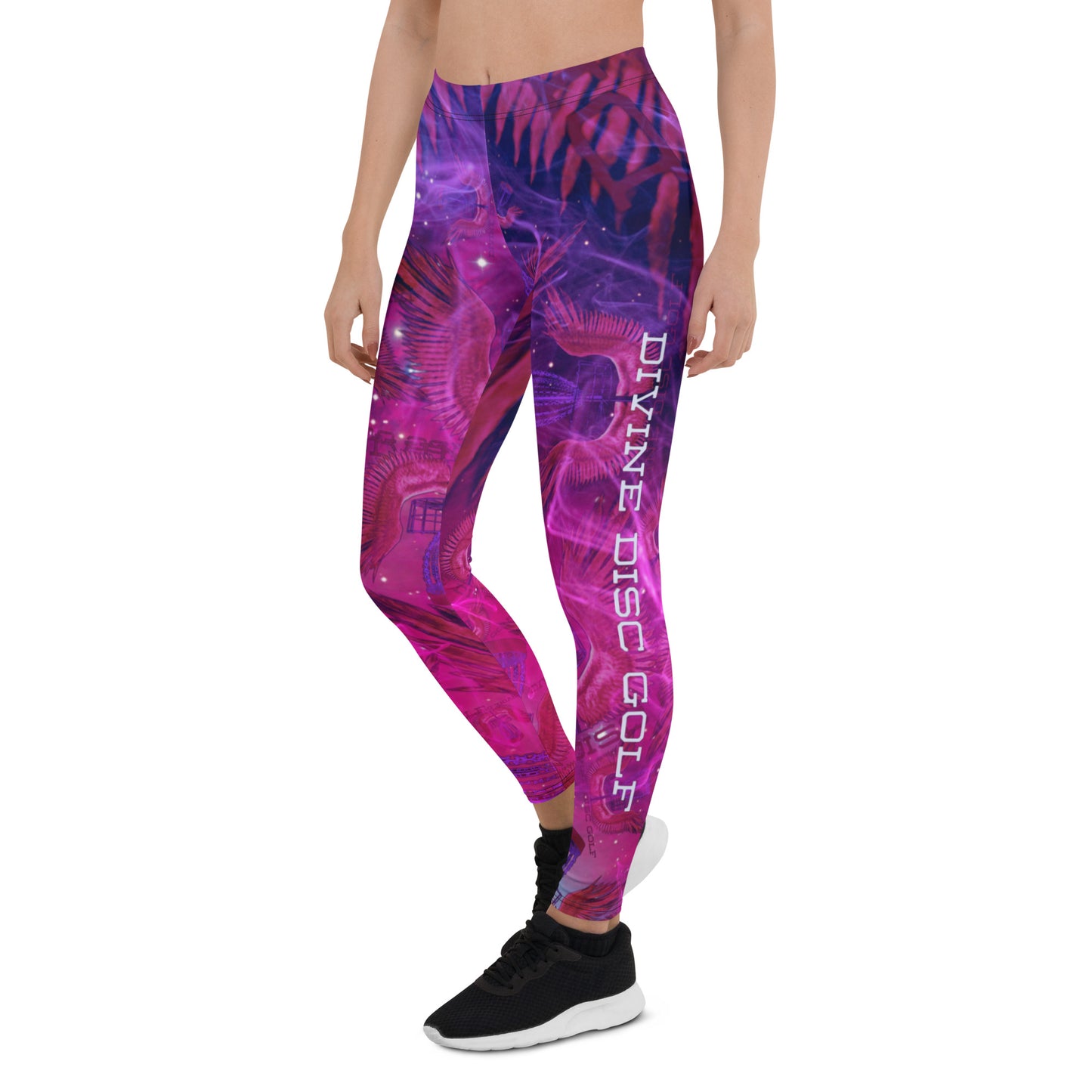 Divine Disc Golf Leggings Pink/Purple/Swirl