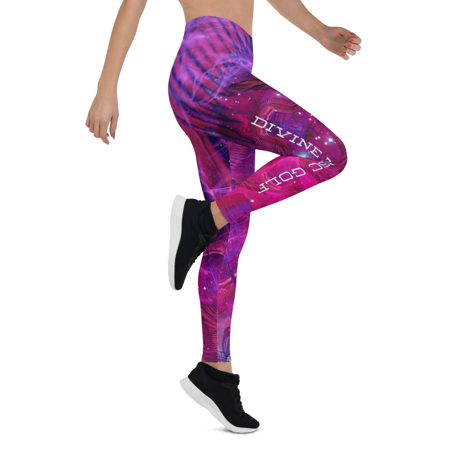 Divine Disc Golf Leggings Pink/Purple/Swirl