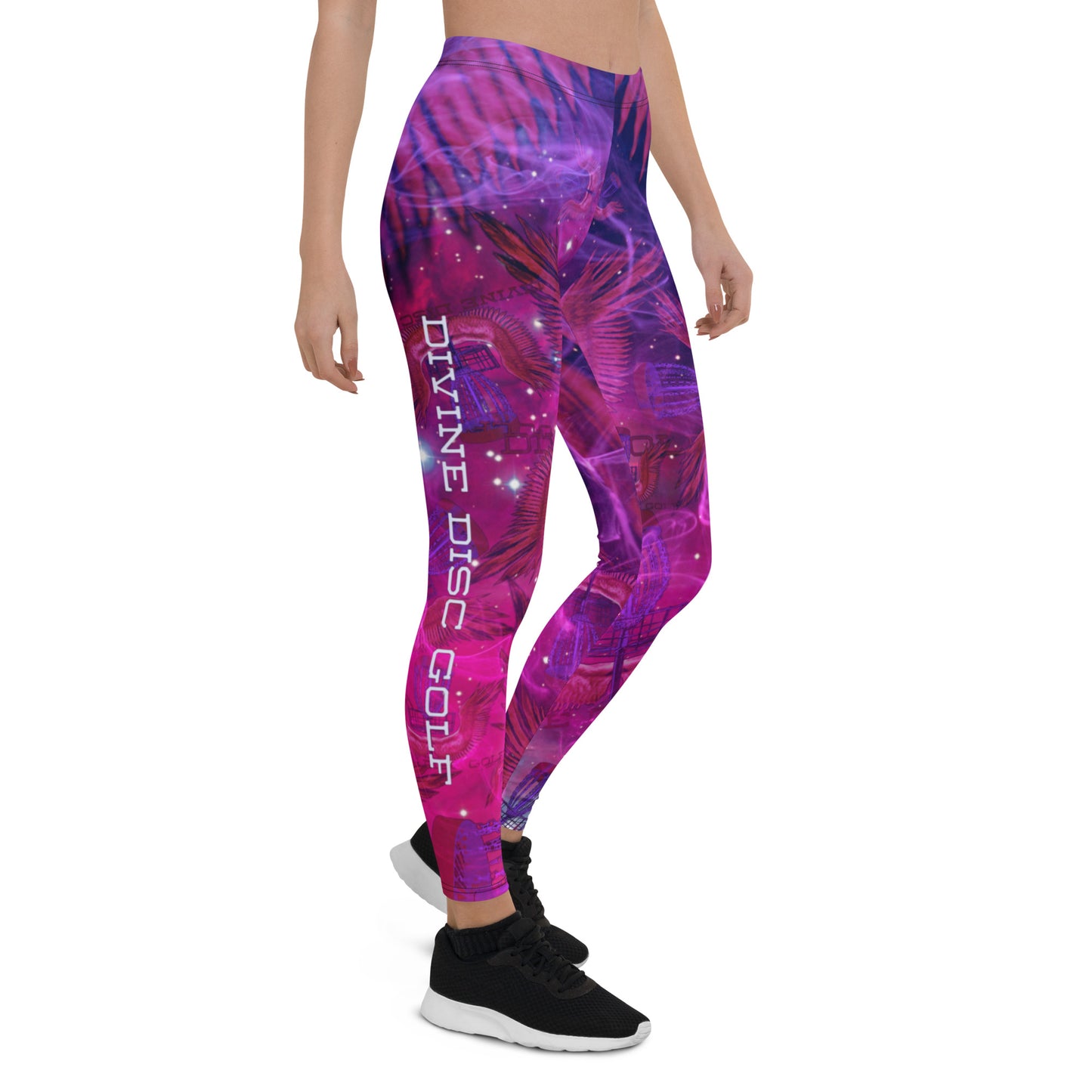 Divine Disc Golf Leggings Pink/Purple/Swirl
