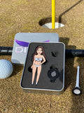 Topless Brunette Golf Divot Tool Gift Set Removable Bikini Top magnetic Ball Marker