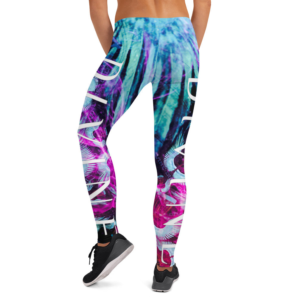 Divine Disc Golf Leggings Turquoise/Pink