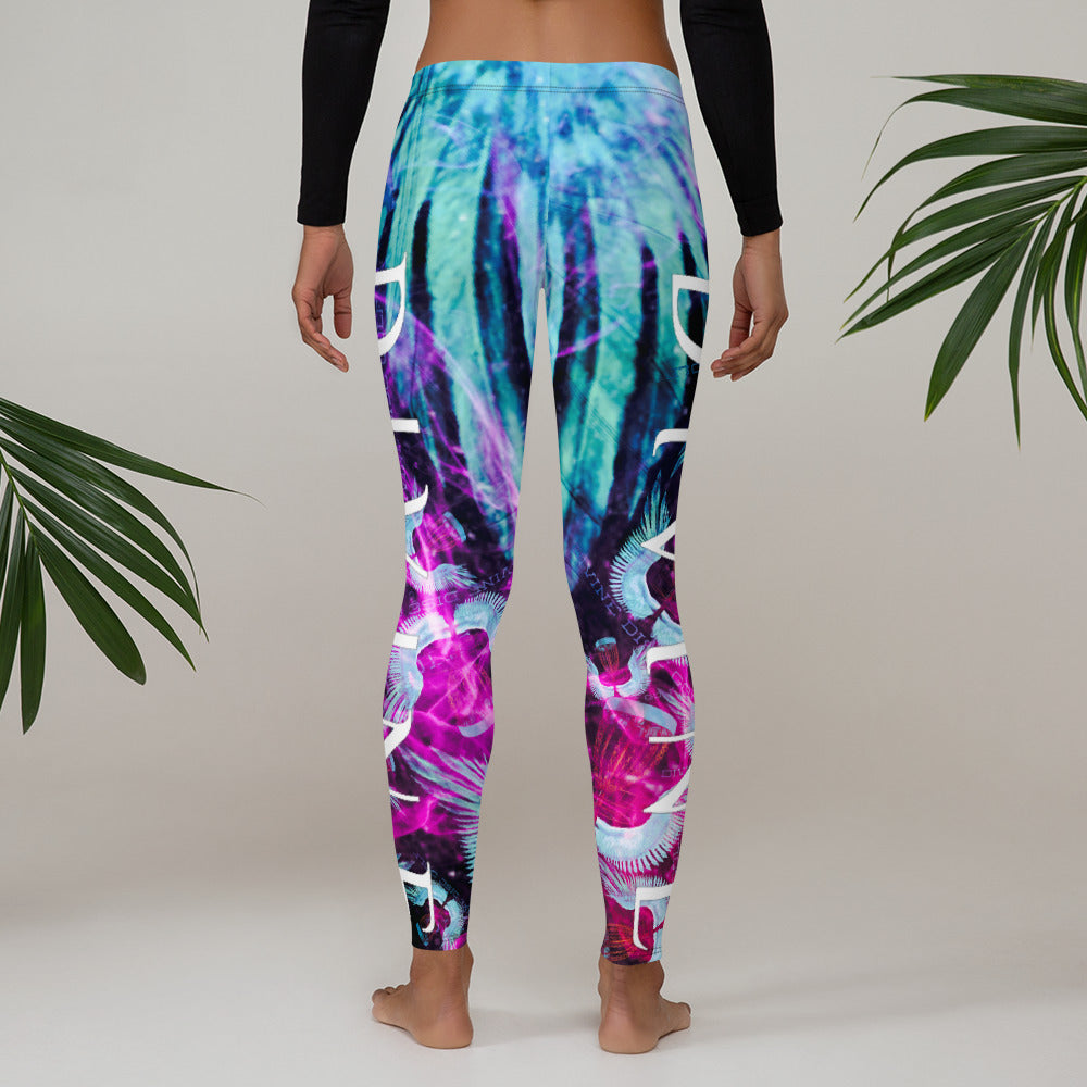 Divine Disc Golf Leggings Turquoise/Pink
