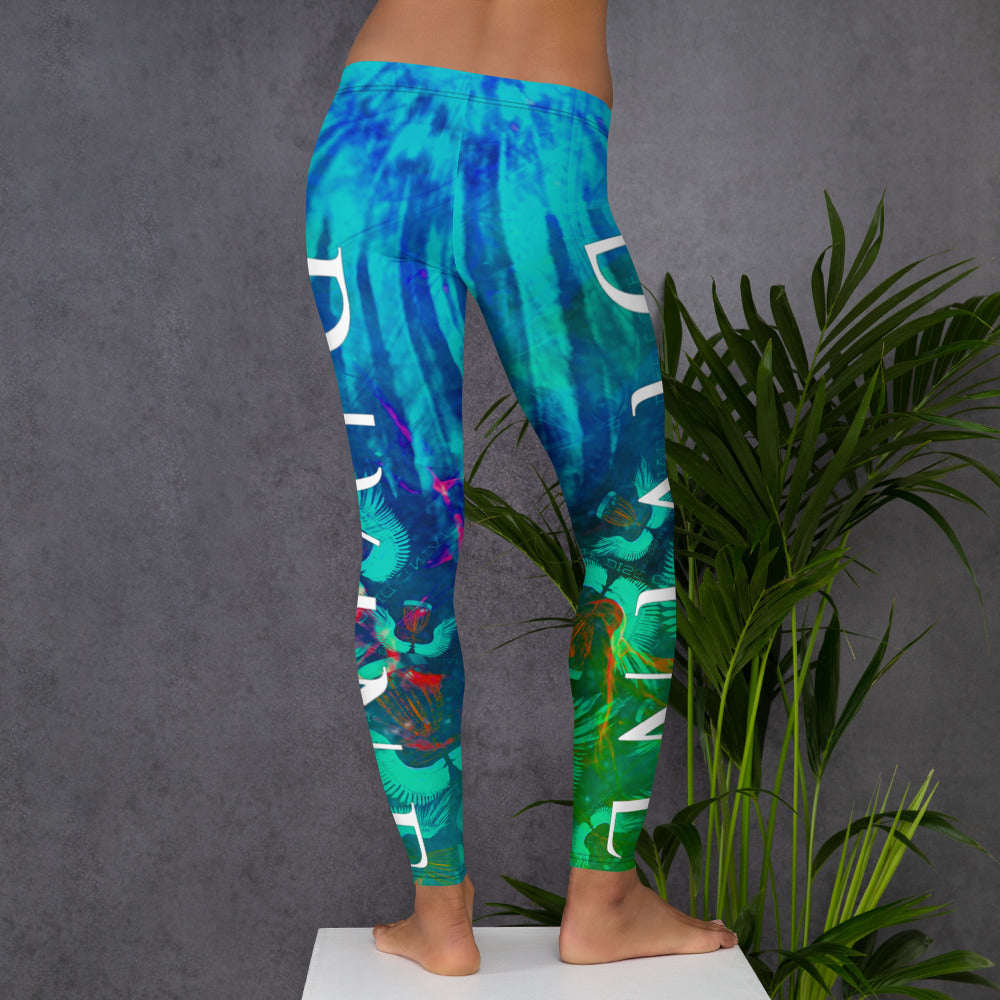 Divine Disc Golf Leggings Turquoise/Green
