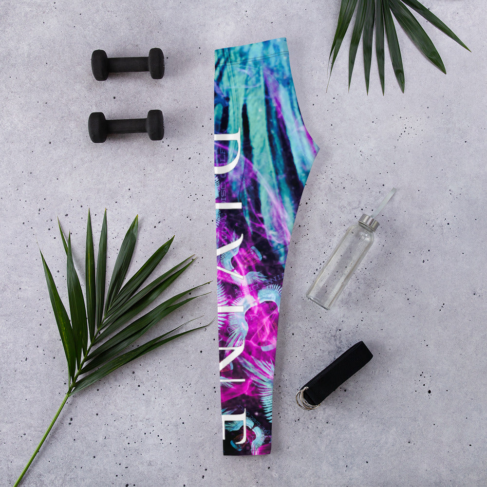 Divine Disc Golf Leggings Turquoise/Pink