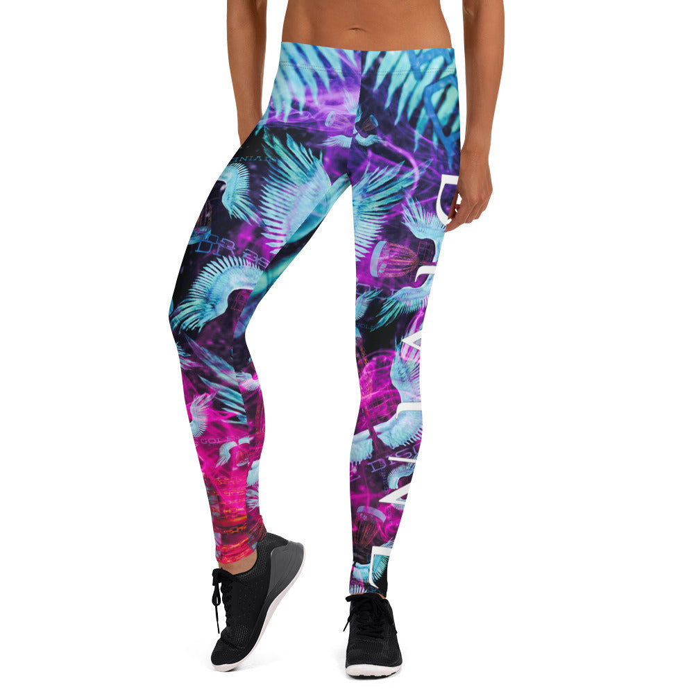 Divine Disc Golf Leggings Turquoise/Pink