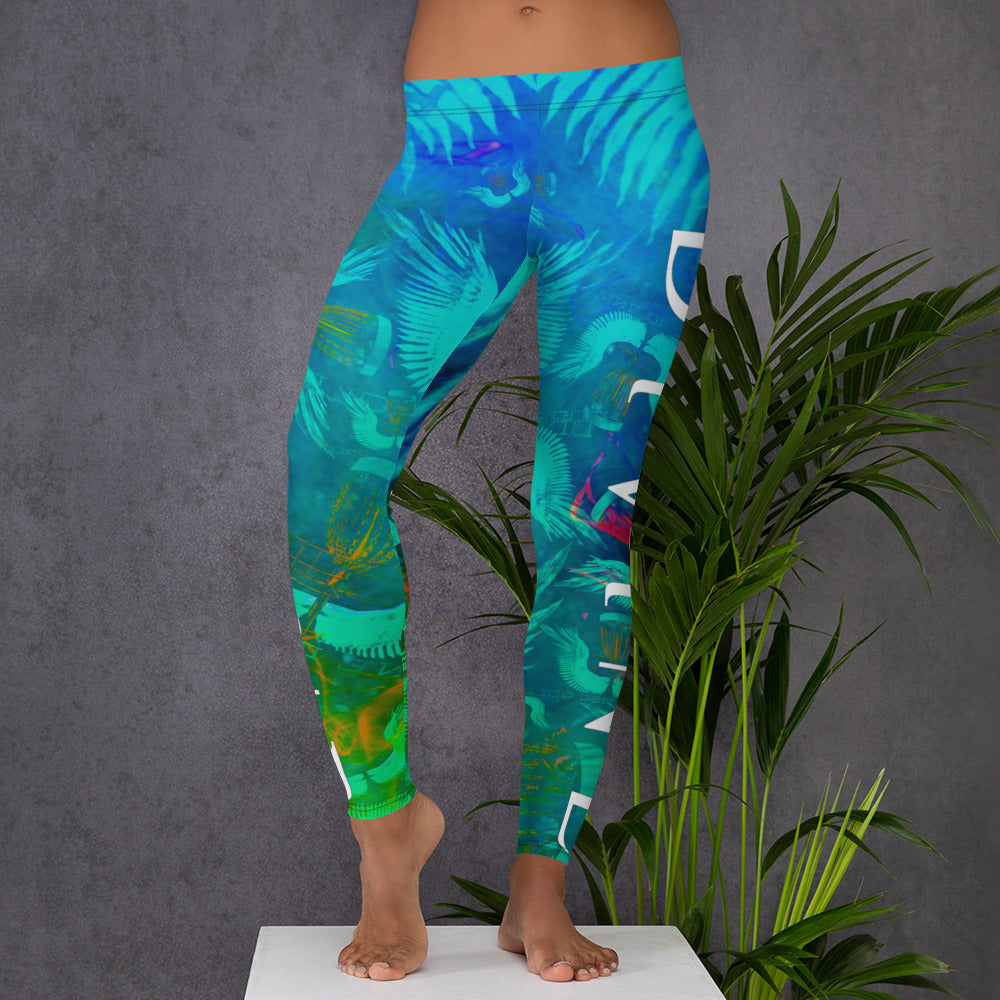 Divine Disc Golf Leggings Turquoise/Green