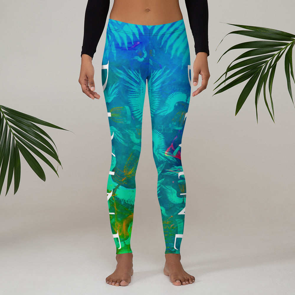 Divine Disc Golf Leggings Turquoise/Green
