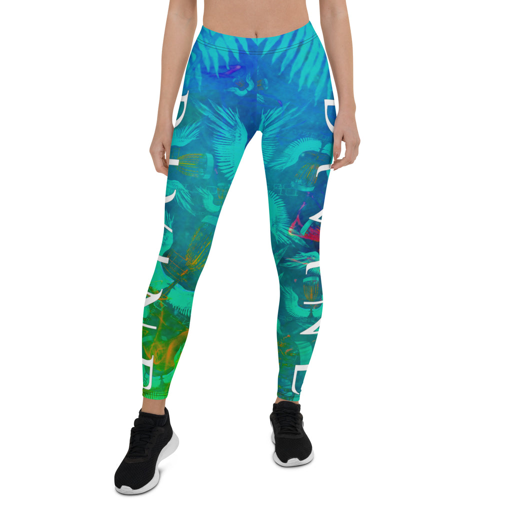 Divine Disc Golf Leggings Turquoise/Green