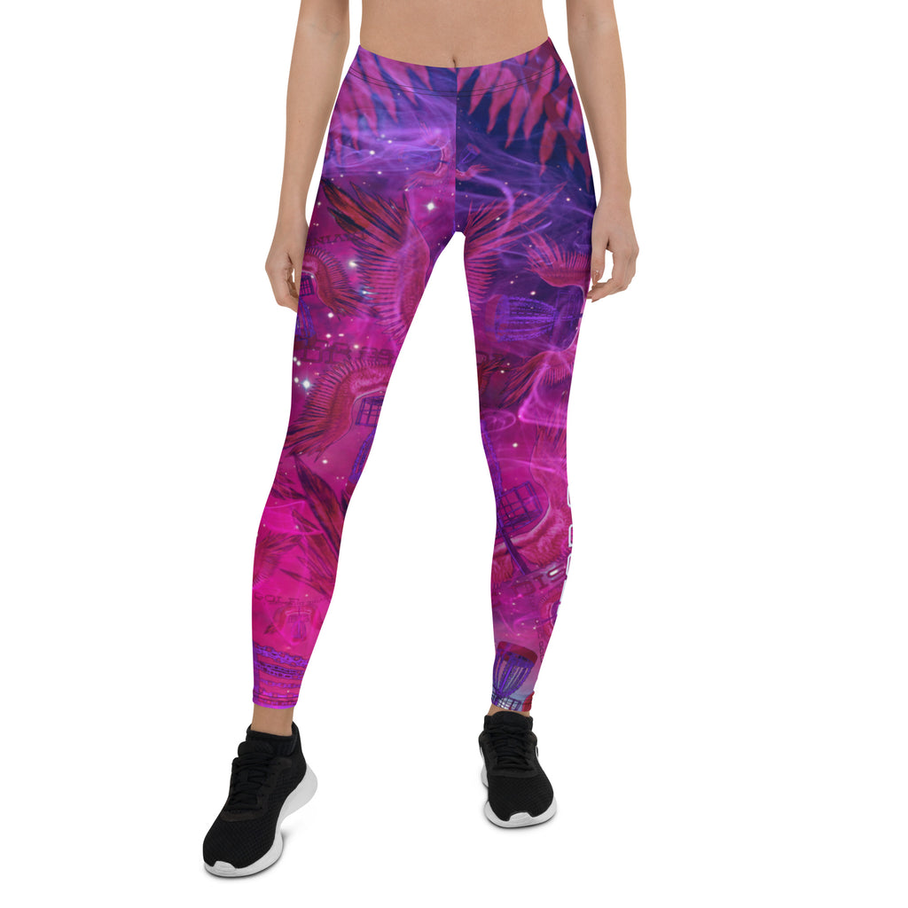 Divine Disc Golf Leggings Pink/Purple/Swirl