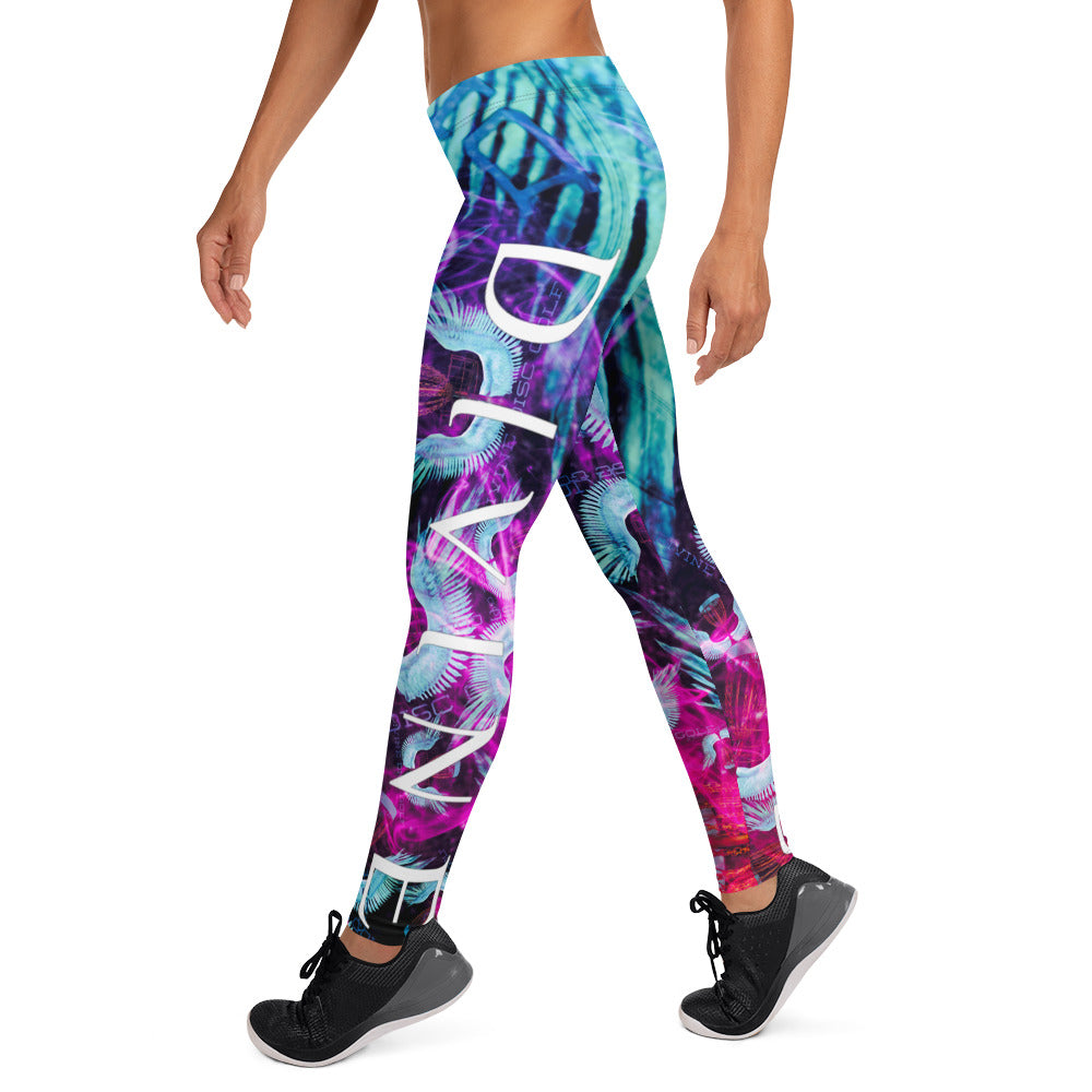 Divine Disc Golf Leggings Turquoise/Pink