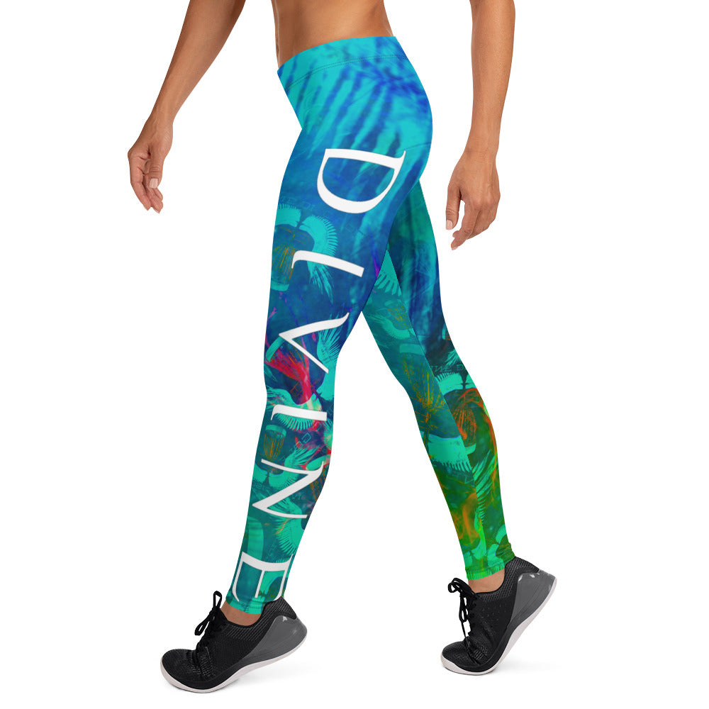 Divine Disc Golf Leggings Turquoise/Green