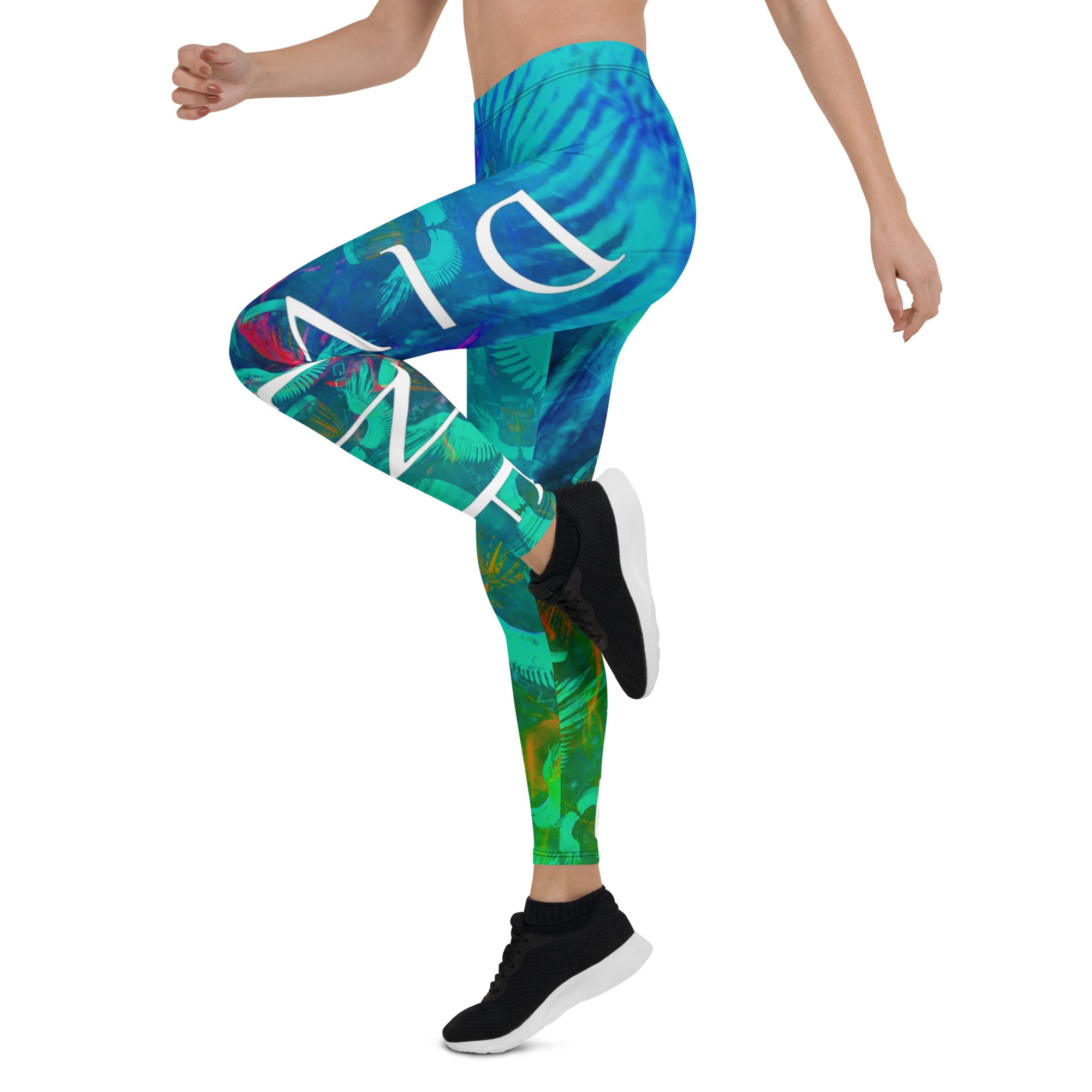 Divine Disc Golf Leggings Turquoise/Green