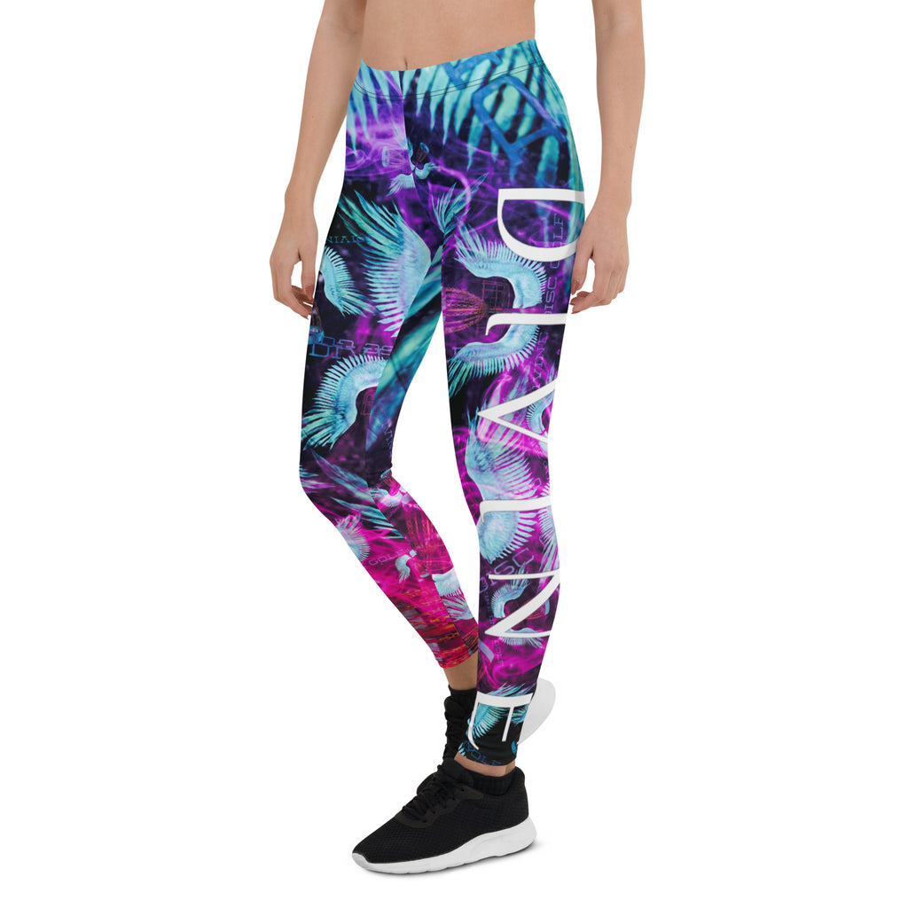 Divine Disc Golf Leggings Turquoise/Pink
