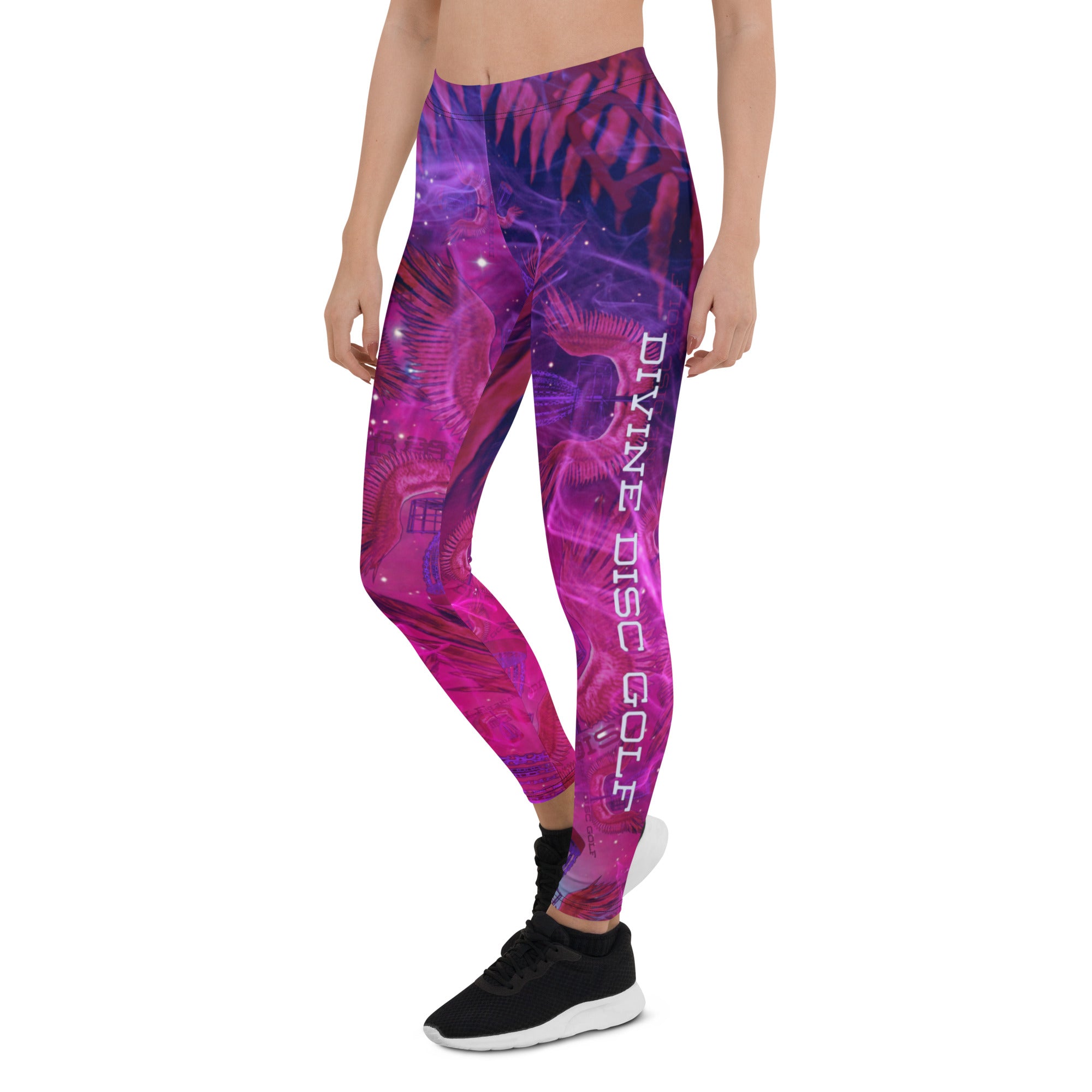 Divine Disc Golf Leggings Pink/Purple/Swirl