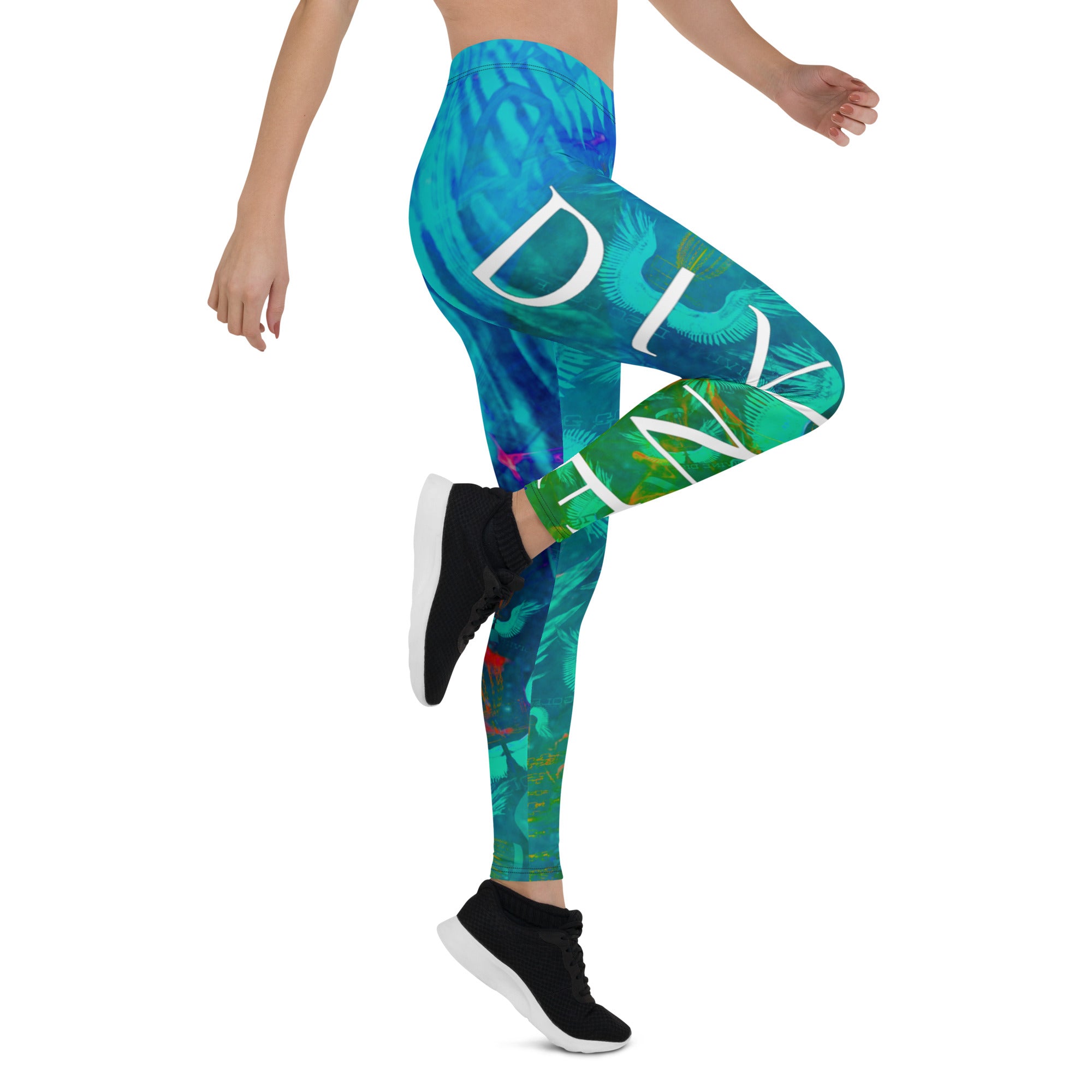 Divine Disc Golf Leggings Turquoise/Green