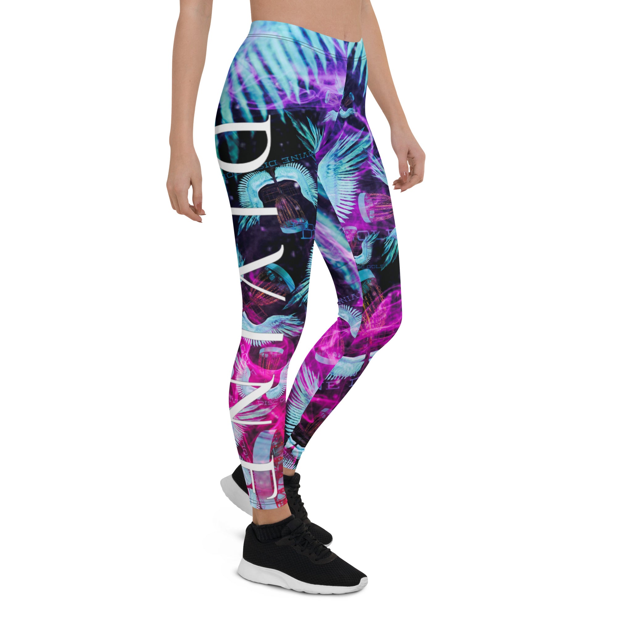 Divine Disc Golf Leggings Turquoise/Pink