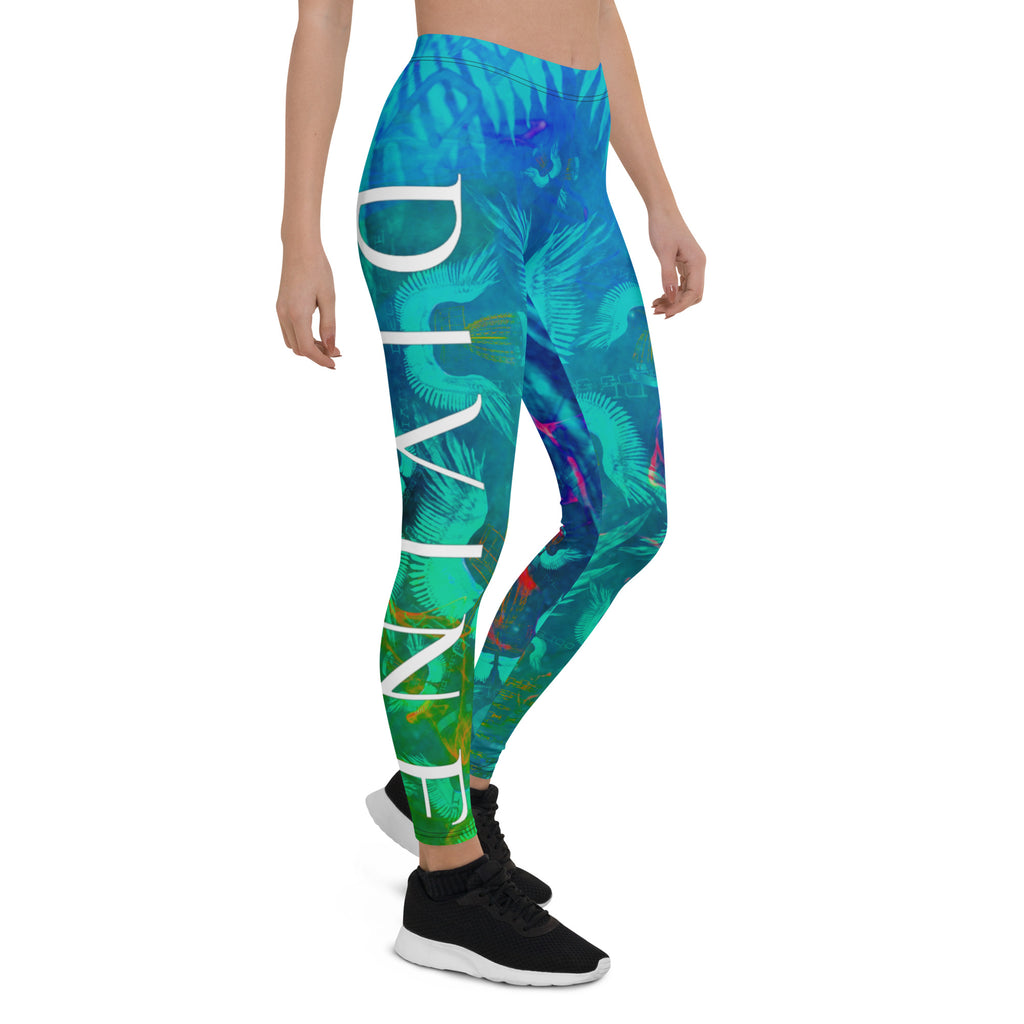 Divine Disc Golf Leggings Turquoise/Green