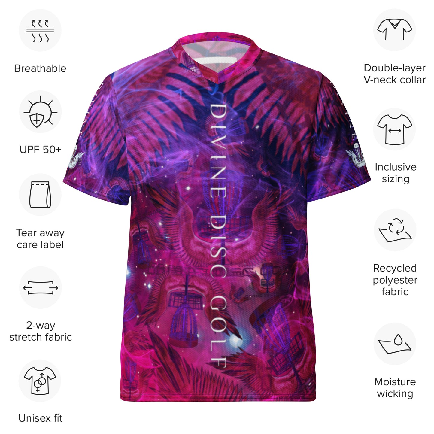 Divine Disc Golf Tournament jersey Purple/pink