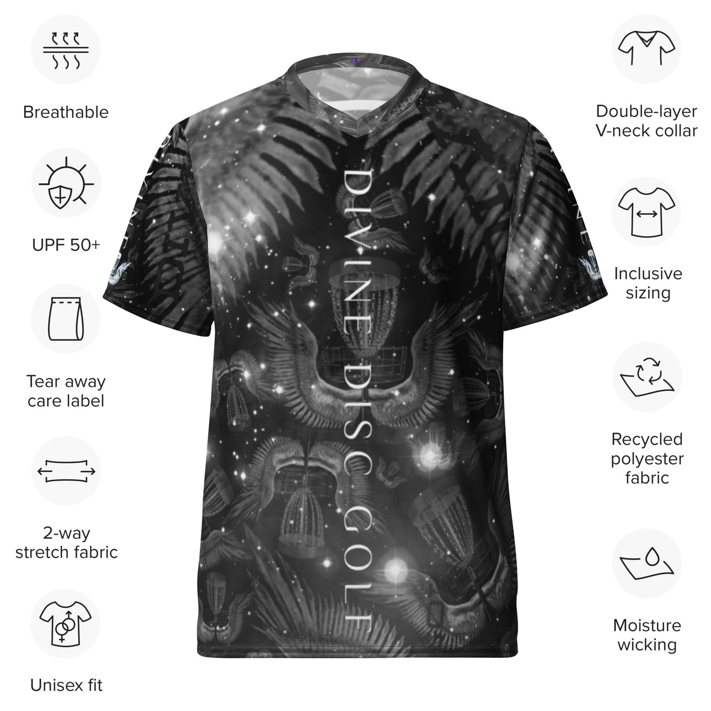 Divine Disc Golf Tournament jersey Black/Grey