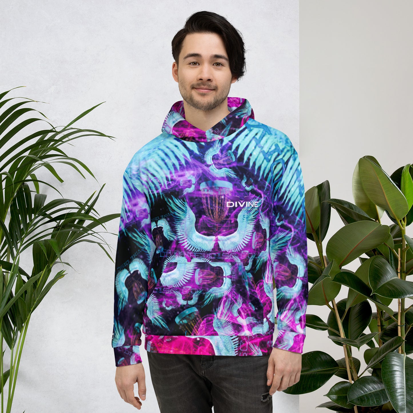 Divine Disc Golf Hoodie turquoise/Pink