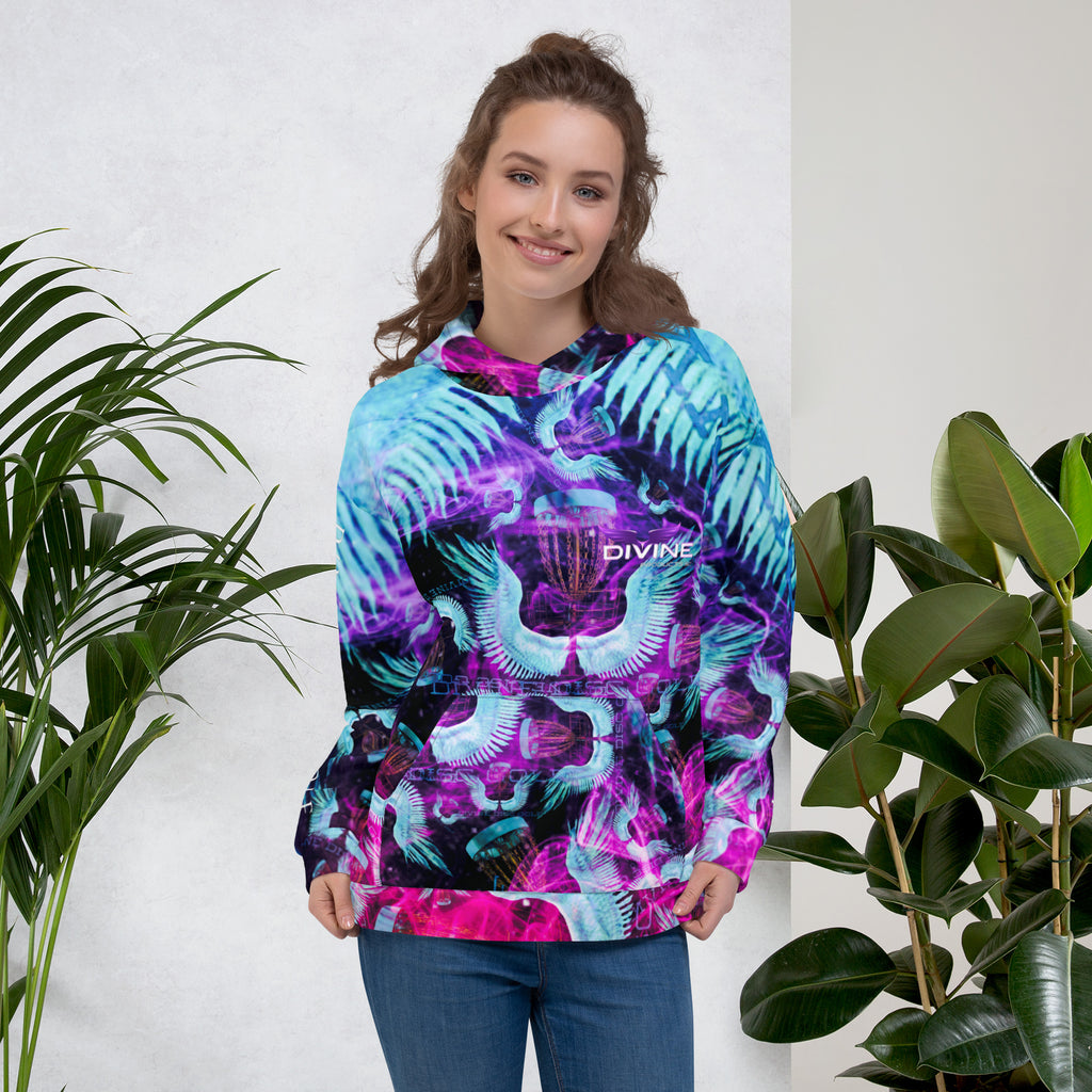 Divine Disc Golf Hoodie turquoise/Pink