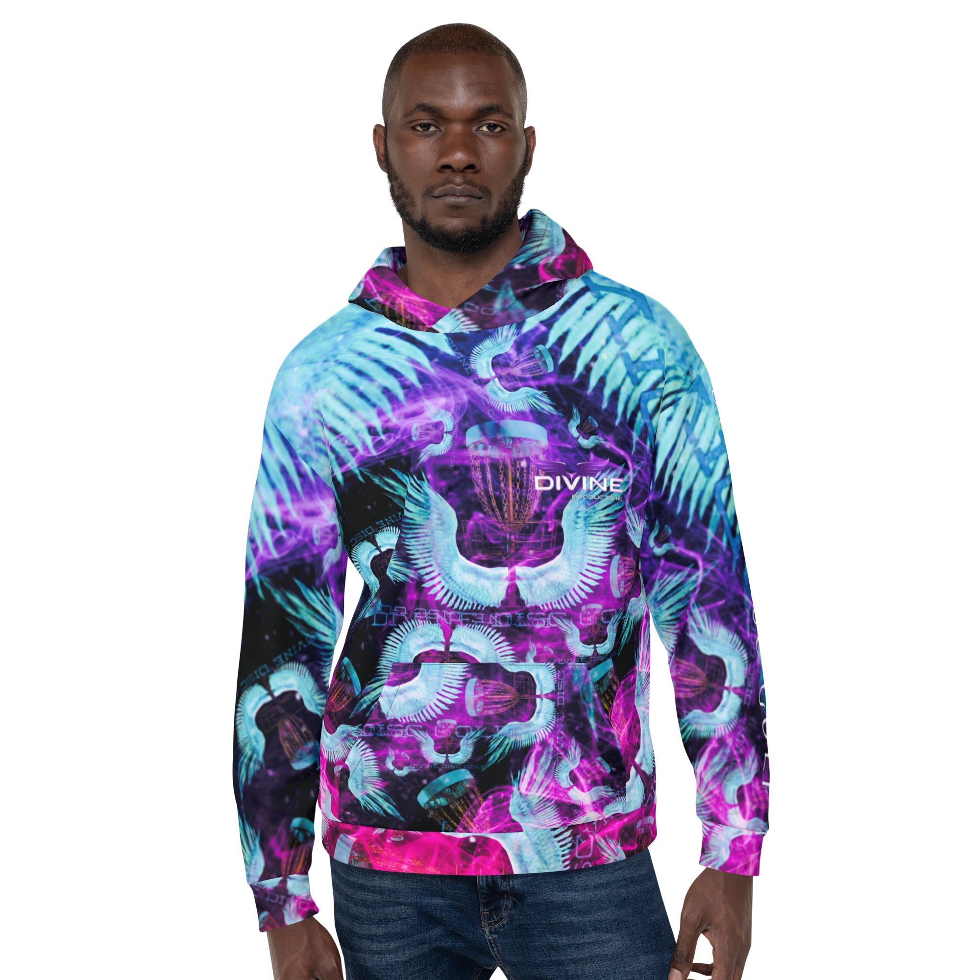 Divine Disc Golf Hoodie turquoise/Pink