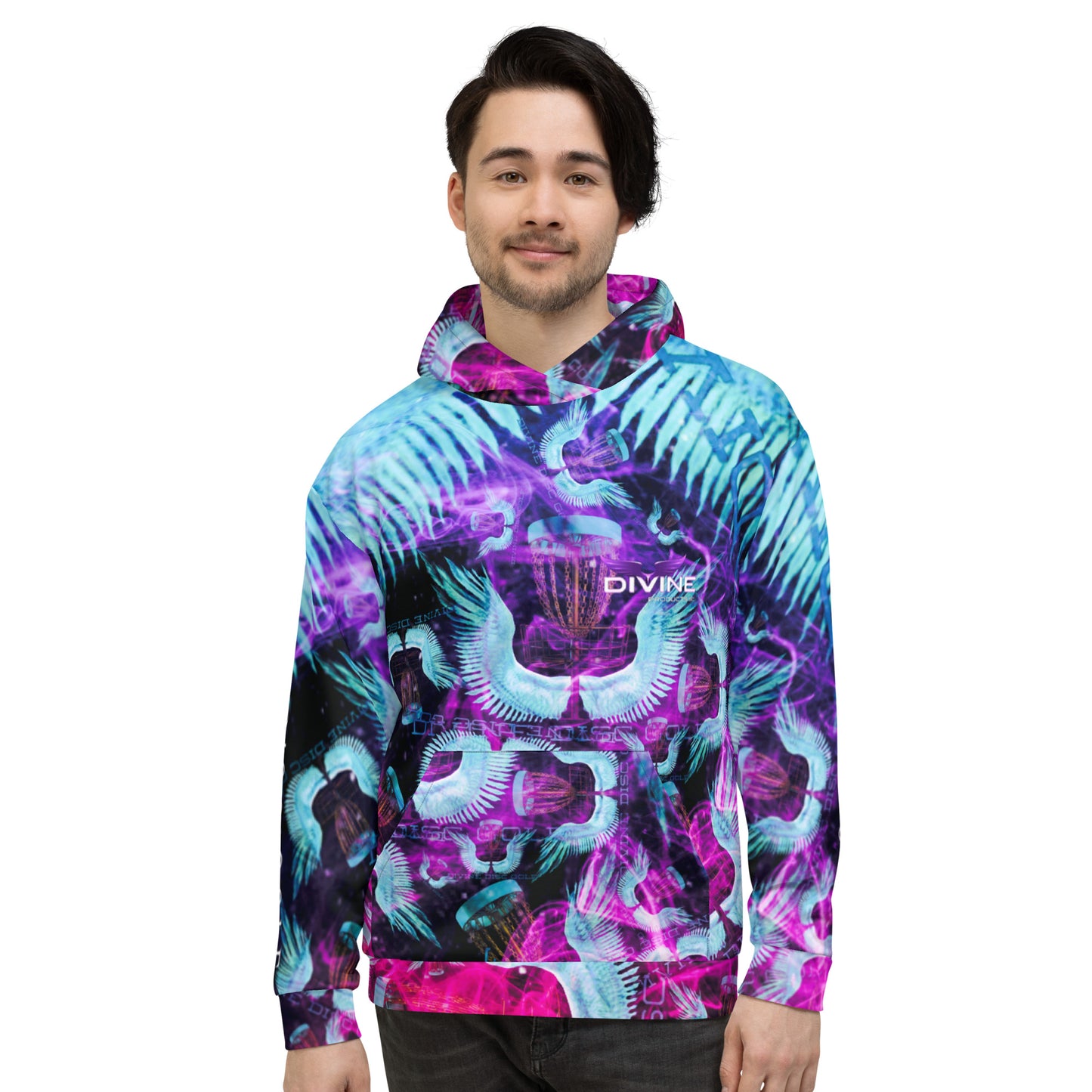 Divine Disc Golf Hoodie turquoise/Pink