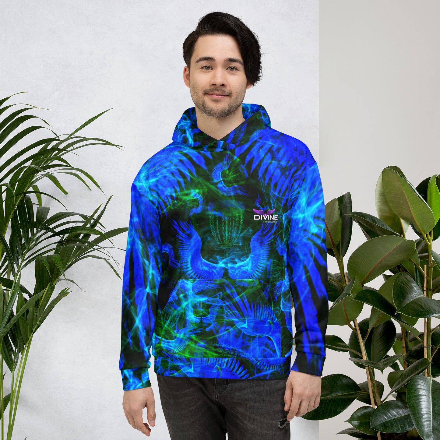 Divine Disc Golf Hoodie Blue/Green