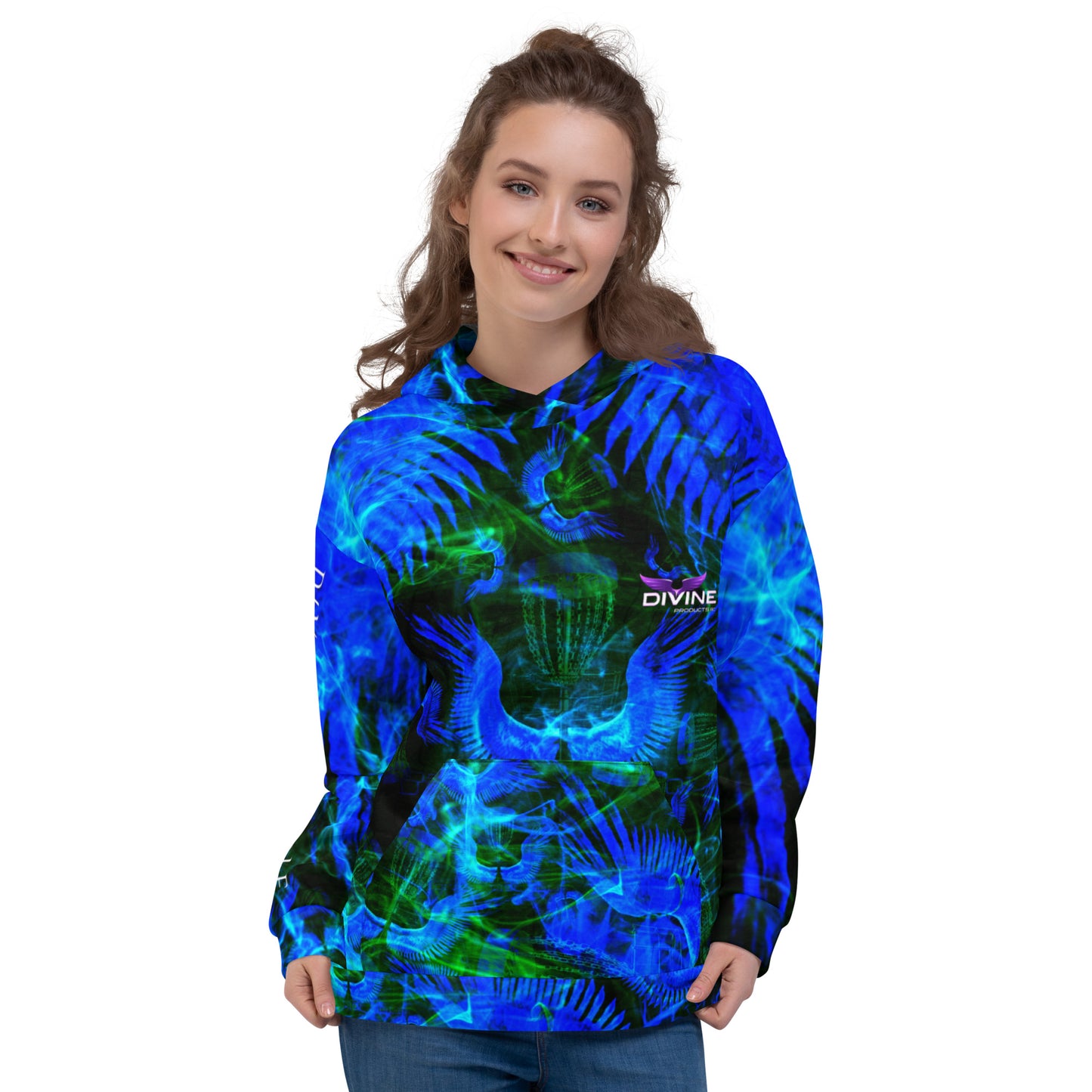 Divine Disc Golf Hoodie Blue/Green