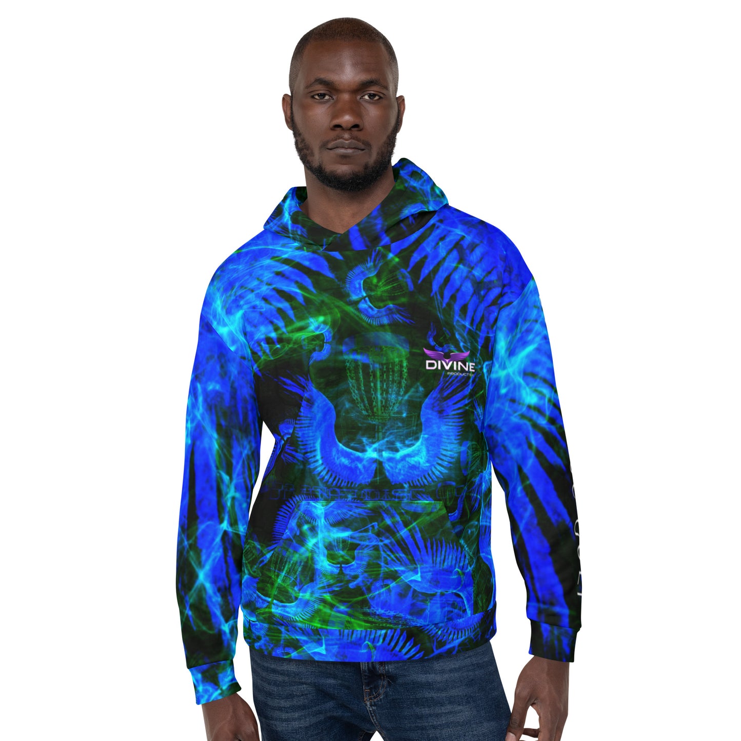 Divine Disc Golf Hoodie Blue/Green