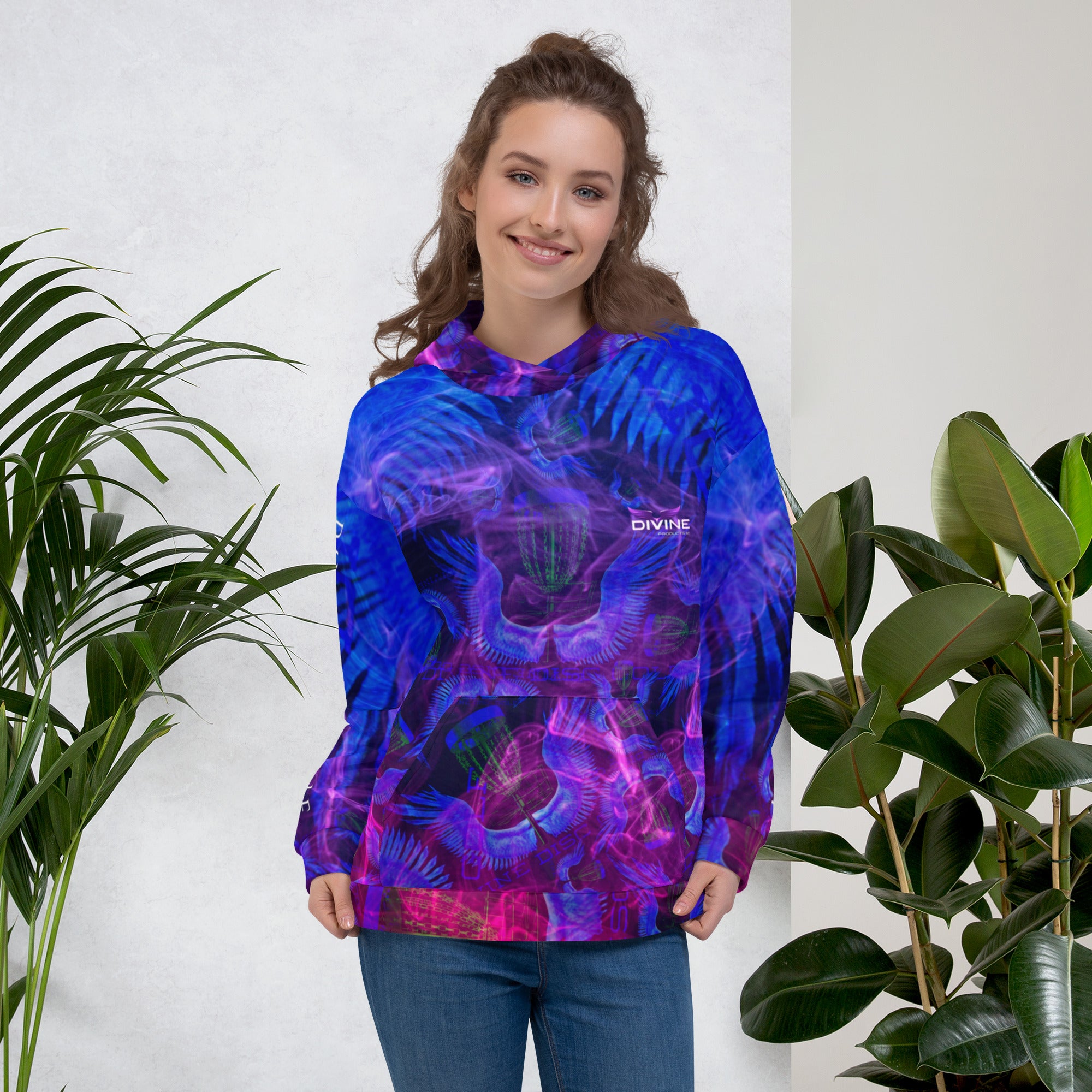 Divine Disc Golf Hoodie Blue/Pink