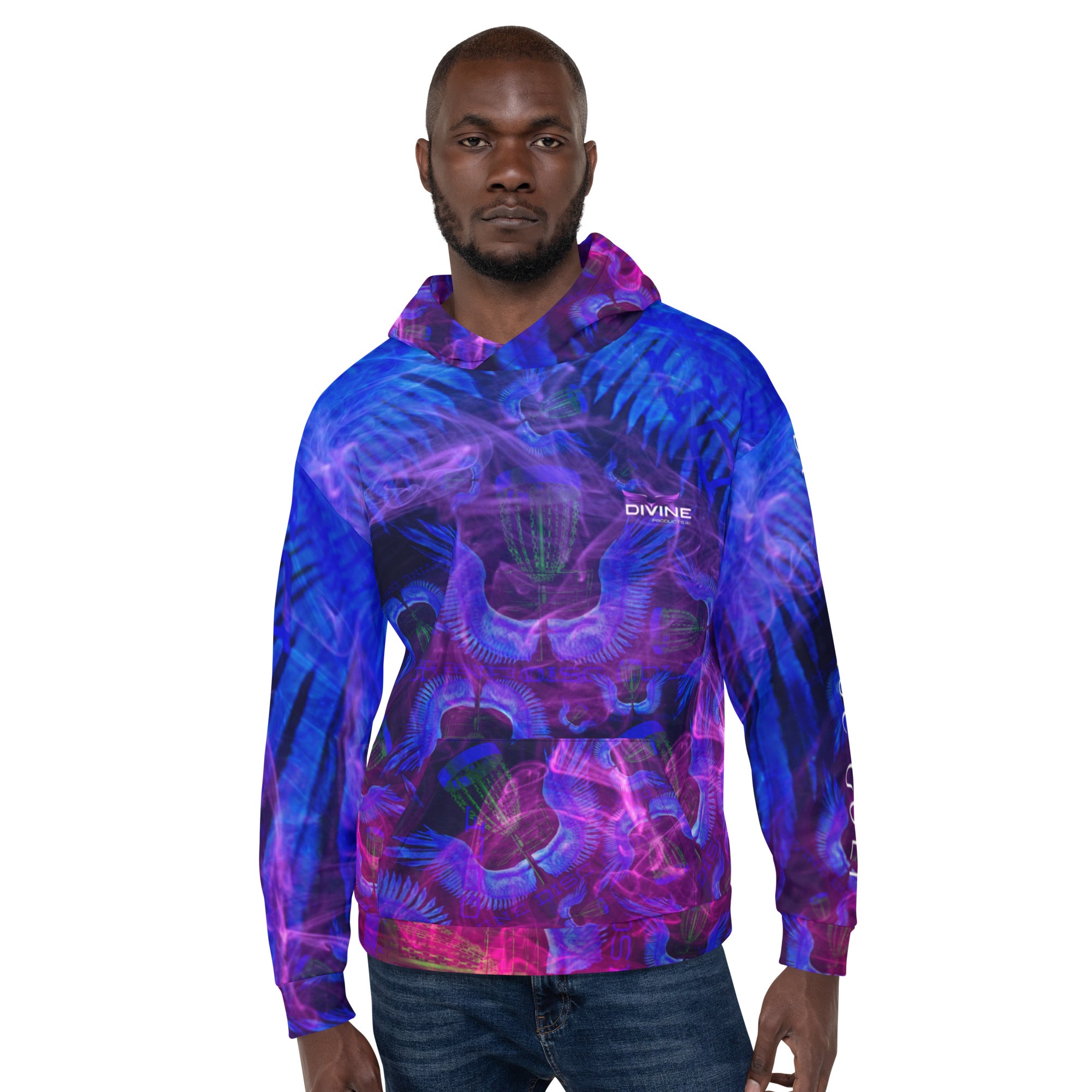 Divine Disc Golf Hoodie Blue/Pink