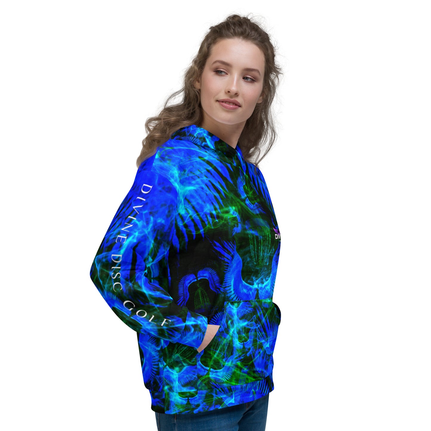 Divine Disc Golf Hoodie Blue/Green