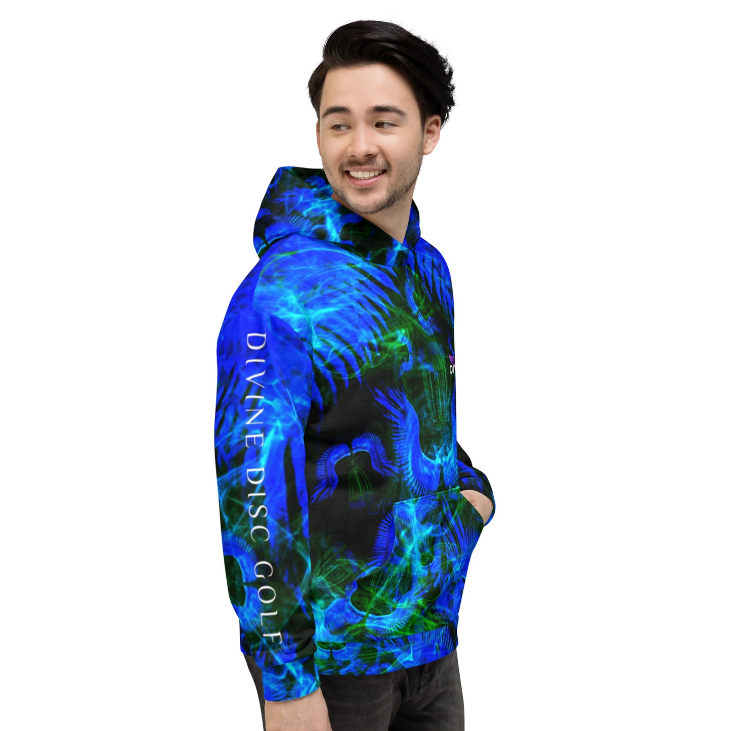 Divine Disc Golf Hoodie Blue/Green