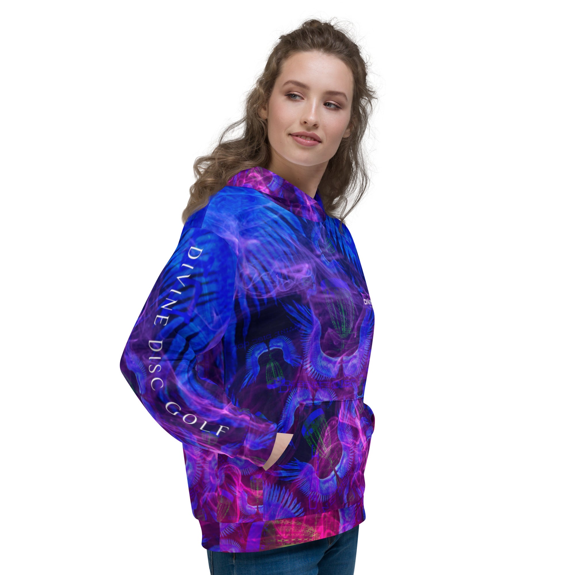 Divine Disc Golf Hoodie Blue/Pink